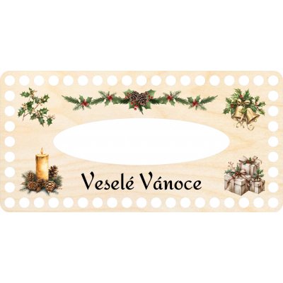 Woody Crafts Víko na kapesníky 24 x 12 cm, Veselé Vánoce – Hledejceny.cz