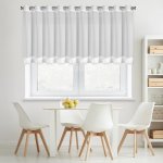 EUROFIRANY KRÁTKÁ ZÁCLONA NA KROUŽCÍCH LUISA 200X70 CM BÍLÁ – Hledejceny.cz