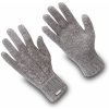 Dětské rukavice Exquisiv Vlněné rukavice s kašmírem Frozen City s copánky / School Šedá
