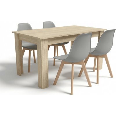 Textilomanie stůl Umeko + židle Kito 1 + 4 – Zboží Mobilmania