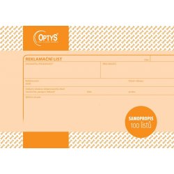 Optys 1254 Reklamační list A5