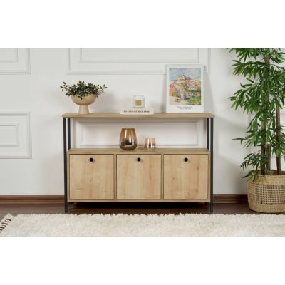 Hanah Home Skříňka SOLACE dub, černá – Hledejceny.cz