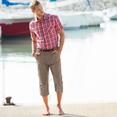 Blancheporte 3/4 kalhoty + sladěný opasek tmavá béžová – Hledejceny.cz