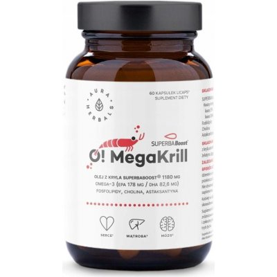 Aura Herbals O! MegaKrill 1180 mg 60 kapslí – Hledejceny.cz