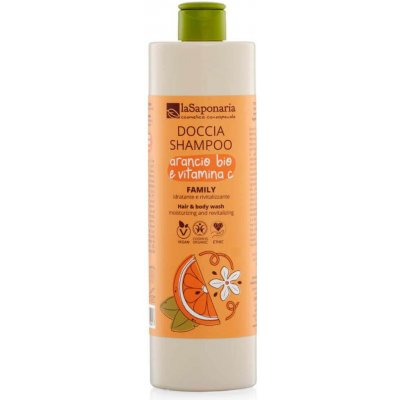 laSaponaria Sprchový gel a šampon 2v1 s BIO pomerančem a vit. C pro celou rodinu 500 ml – Hledejceny.cz