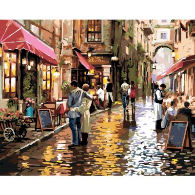 ZUTY Malování podle čísel PÁR U KAVÁRNY RICHARD MACNEIL 40 x 50 cm – Hledejceny.cz