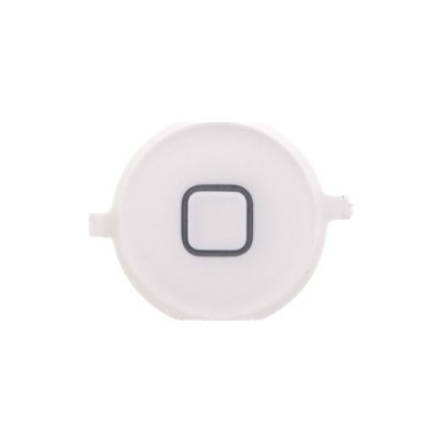 AppleMix Tlačítko Home Button pro Apple iPhone 4S - bílé - kvalita A