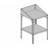 Regál a polička LANIT PLAST, ocelový regál LANITPLAST 60x60x41/81 cm dvoupolicový stříbrný GSE3 LG2712