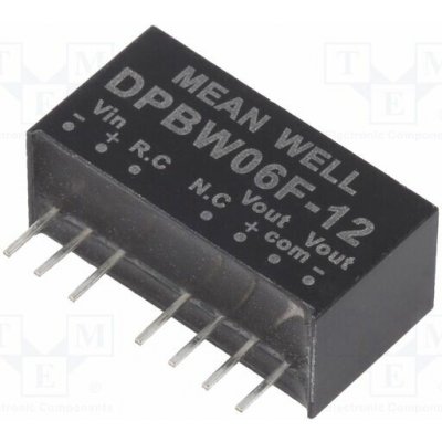 MEAN WELL DPBW06F-12 Měnič: DC/DC; 6W; Uvst: 9÷36VDC; Uvýst: 12VDC; Uvýst2: -12VDC; SIP8 – Hledejceny.cz