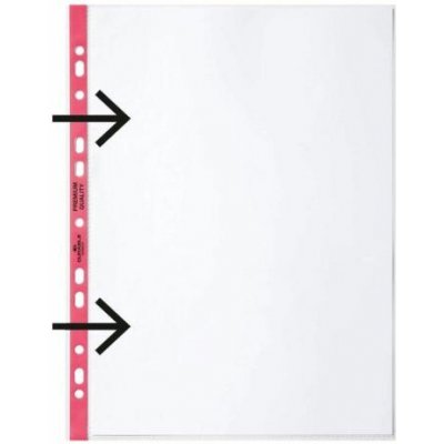 DURABLE otevřený sleva A4 90mic s červeným okrajem 100ks – Sleviste.cz