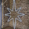 Vánoční osvětlení DECOLED LED světelná hvězda polaris sada na VO 53 x 90 cm ledová bílá