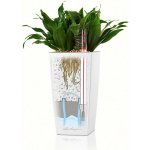 Lechuza Květináč Cubico Antracit 22 cm – Sleviste.cz