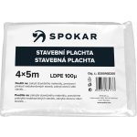 SPOKAR STAVEBNÍ PLACHTA 100 µ PE 4 x 5 m 8593534831773 – Zboží Dáma