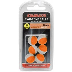 Starbaits Pěnová Nástraha Two Tones Balls 14mm oranžová/bílá 6ks