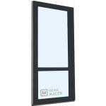 Kömmerling balkonové dveře 70 AD s příčkou levé antracit/antracit 80 x 210 cm s klikou+ PVC rám – Hledejceny.cz