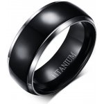 Steel Edge Černý pánský titanový prsten SETR004 – Zboží Mobilmania