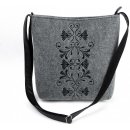 Bertoni filcová kabelka crossbody Ornament světlá