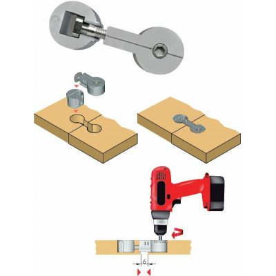 spojovací šroub pracovní desky QUICK 35 -64mm – HobbyKompas.cz