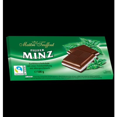 Maitre Truffout hořká s mátovou náplní 100 g – Zboží Dáma