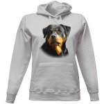 Dámská mikina s kapucí s potiskem Rotvajler dámské Šedá melír – Hledejceny.cz