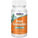 NOW Foods Iron Complex Železo s vitamíny a bylinkami 27 mg 100 tablet – Hledejceny.cz