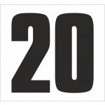 Dvojciferná čísla (černá) samolepící vinylová fólie velikost znaku 200 mm – Zboží Dáma