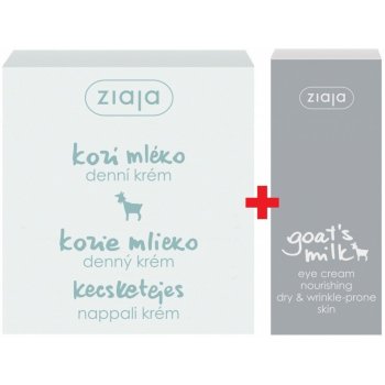 Ziaja Kozí mléko denní krém 50 ml + Kozí mléko oční krém 15 ml dárková sada