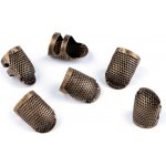 Náprstek kovový, nastavitelná velikost staromosaz 10 ks – Hledejceny.cz