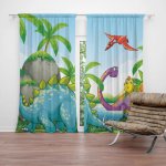 Sablio Závěs Dinosauři 3: 2ks 140x250cm – Hledejceny.cz