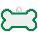 Venloro Psí známka ve tvaru kosti s barevným okrajem a gravírováním 33 × 22 mm Fuchsiová – Hledejceny.cz