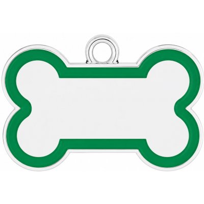 Venloro Psí známka ve tvaru kosti s barevným okrajem a gravírováním 33 × 22 mm Fuchsiová – Hledejceny.cz