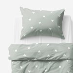 Goldea bavlna povlečení srdíčka na šalvějově zeleném 140x200 70x90 – Hledejceny.cz