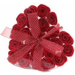 Awm Mýdlové květy v dárkovém balení Červené Růže 24ks