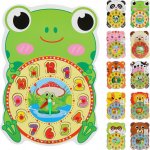 Junior Dětské dřevěné hodiny se zvířátky (mix 10 vzorů) – Zboží Dáma