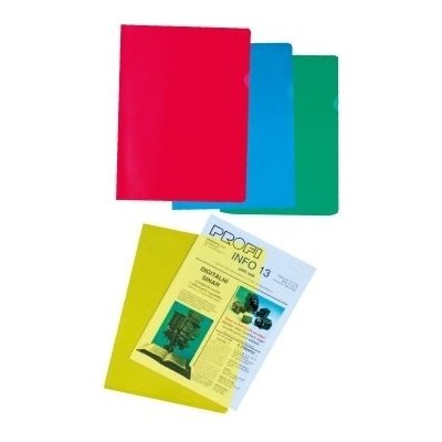 Obal zakládací L A4, 110 mic, červený, 100 ks – Zboží Živě