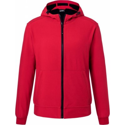 James Nicholson pánská softshell bunda Hooded Softshell Jacket červená černá – Zboží Mobilmania