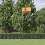 zahrada-XL Vlajka Španělska a stožár 5,55 m hliník – Hledejceny.cz