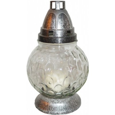 Nohel Garden Lampa hřbitovní KOULE PUNTÍKY skleněná 50g d12x20cm – Zboží Dáma