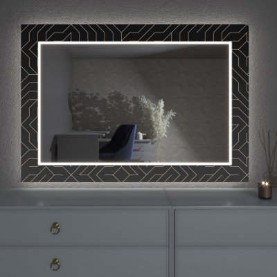 Artalo LED zrcadlo s dekorem D11 50 x 50 cm