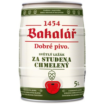 Bakalář ležák za studena chmelený 12° 5,2% 5 l (sud) – Zboží Dáma
