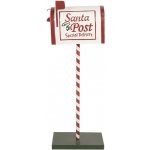 Clayre & Eef Bílo-červená kovová dekorace schránka na podstavci Santa Post - 19*33*92 cm – Hledejceny.cz