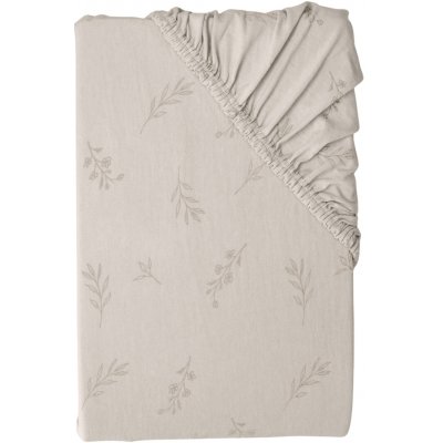 Livarno Žerzejové napínací prostěradlo listy béžové 90-100x200 – Hledejceny.cz