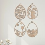 dřevo života Sada velikonočních vajíček 6x9 cm Dub Sonoma – Hledejceny.cz