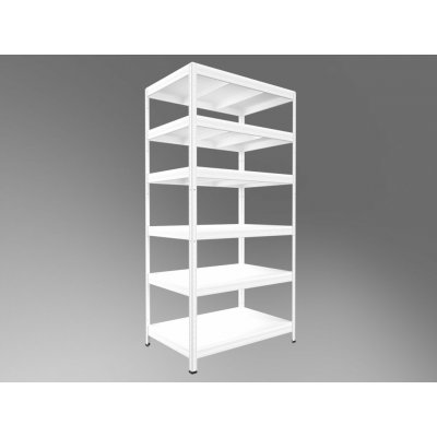 Biedrax Regál 60 x 120 x 240 cm 6 polic bílý – Sleviste.cz
