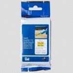 Brother , FLE-6511, černý tisk/žlutý podklad, nelaminovaná, 21mm, 45mm x 10.5mm, 72ks – Zboží Mobilmania