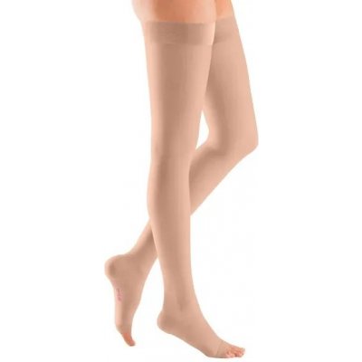 Mediven Stehenní punčochy s lemem plus délka normal bez špice caramel – Sleviste.cz