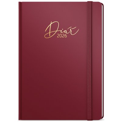 Baloušek Oskar Luxi A5 Týdenní 2026 bordó – Zboží Dáma