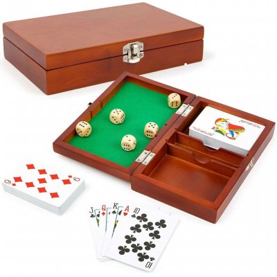 Small Foot Hrací kostky a karty v dřevěném boxu