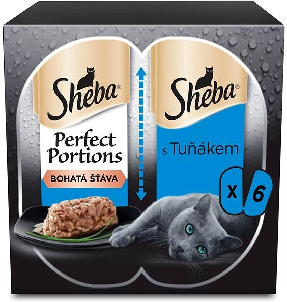 Sheba Perfect Portions s tuňákem pro dospělé kočky 6 x 37,5 g