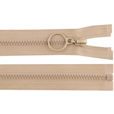 Kostěný zip No 3 délka 50 cm s kroužkem, malé, 308 hnědá přírodní – Hledejceny.cz